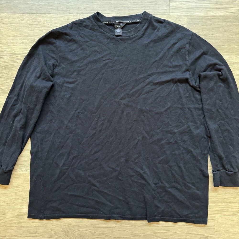 Shaquille Oneal XLG Shirt Men 3XLT Black Big Tall Crew Tee Long Sleeve